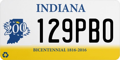 IN license plate 129PBO