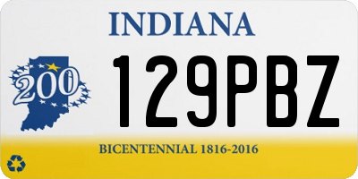 IN license plate 129PBZ