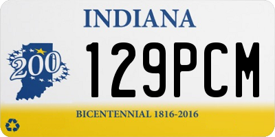 IN license plate 129PCM