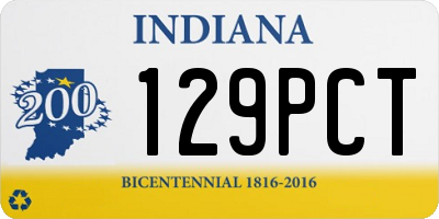 IN license plate 129PCT
