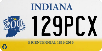 IN license plate 129PCX