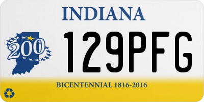 IN license plate 129PFG
