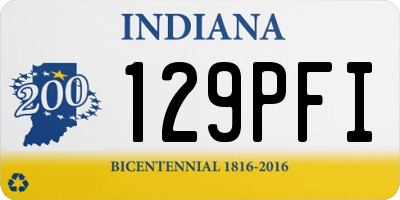 IN license plate 129PFI