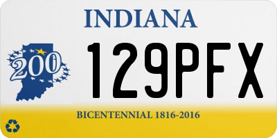 IN license plate 129PFX
