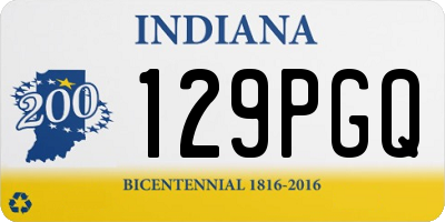 IN license plate 129PGQ