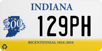 IN license plate 129PH