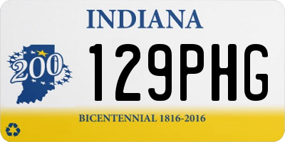 IN license plate 129PHG