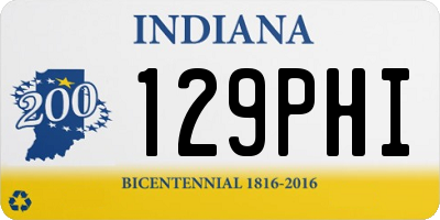 IN license plate 129PHI