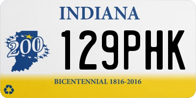 IN license plate 129PHK