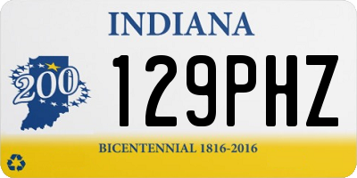 IN license plate 129PHZ