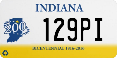 IN license plate 129PI