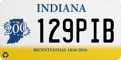 IN license plate 129PIB