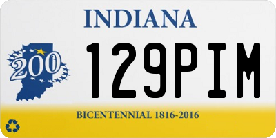 IN license plate 129PIM