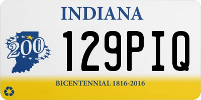 IN license plate 129PIQ