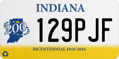 IN license plate 129PJF