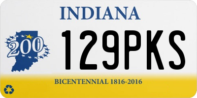IN license plate 129PKS