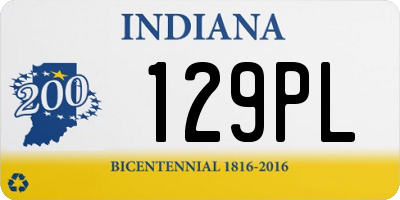 IN license plate 129PL