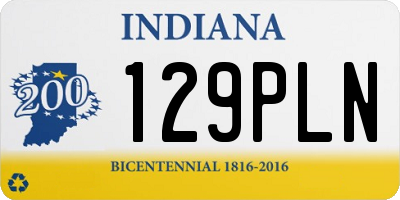 IN license plate 129PLN