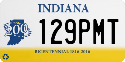 IN license plate 129PMT