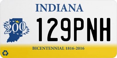 IN license plate 129PNH