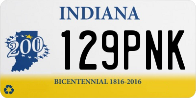IN license plate 129PNK