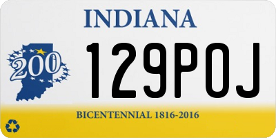 IN license plate 129POJ