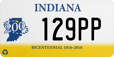 IN license plate 129PP