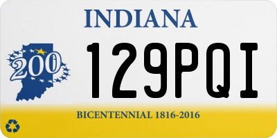 IN license plate 129PQI