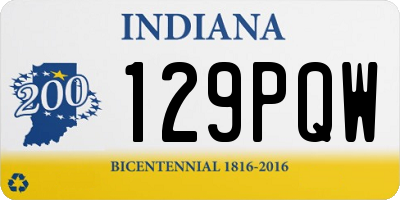 IN license plate 129PQW