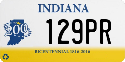 IN license plate 129PR