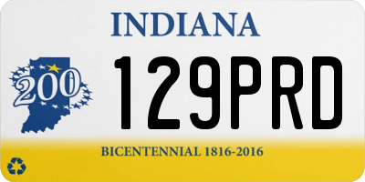 IN license plate 129PRD