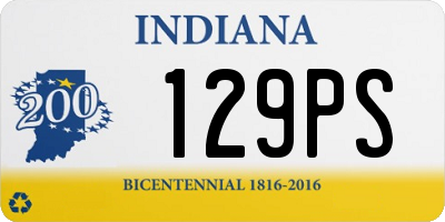 IN license plate 129PS