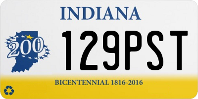 IN license plate 129PST