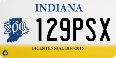 IN license plate 129PSX