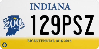 IN license plate 129PSZ