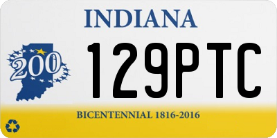 IN license plate 129PTC