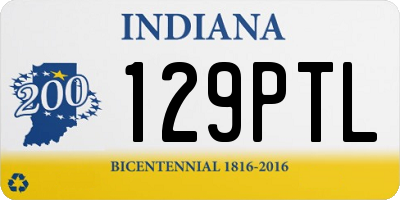 IN license plate 129PTL