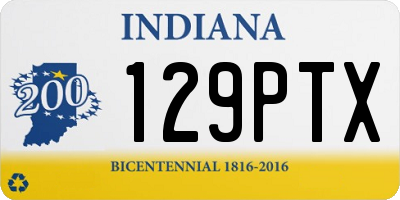IN license plate 129PTX