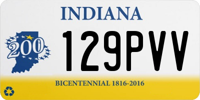IN license plate 129PVV