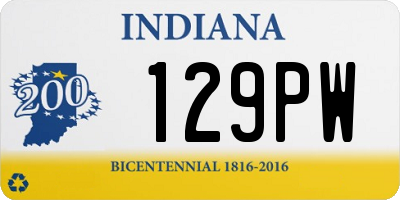 IN license plate 129PW