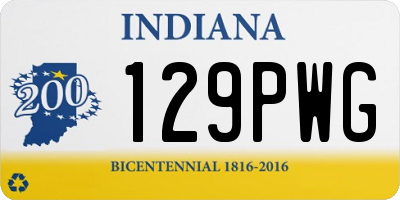 IN license plate 129PWG