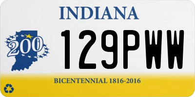 IN license plate 129PWW