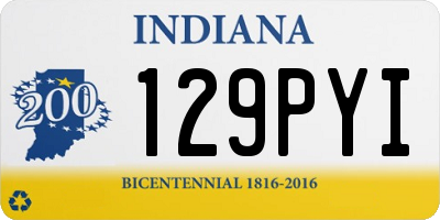IN license plate 129PYI