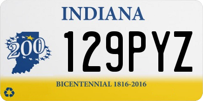 IN license plate 129PYZ
