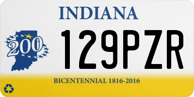 IN license plate 129PZR