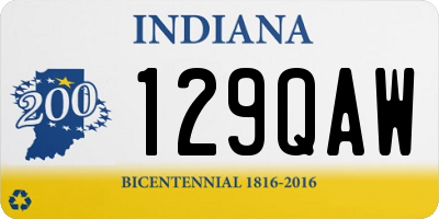 IN license plate 129QAW
