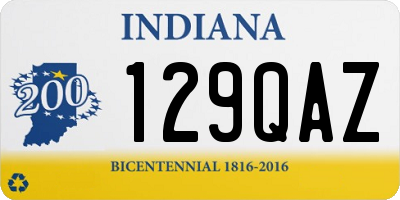 IN license plate 129QAZ