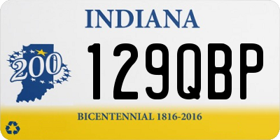 IN license plate 129QBP