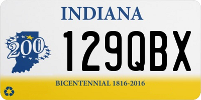 IN license plate 129QBX