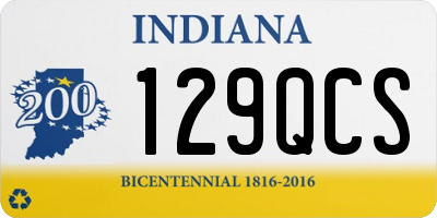 IN license plate 129QCS